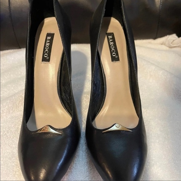 ‼️👠‼️BOGO 50% sexy black essential high heels with cream insoles size US 9.5 - Picture 4 of 8
